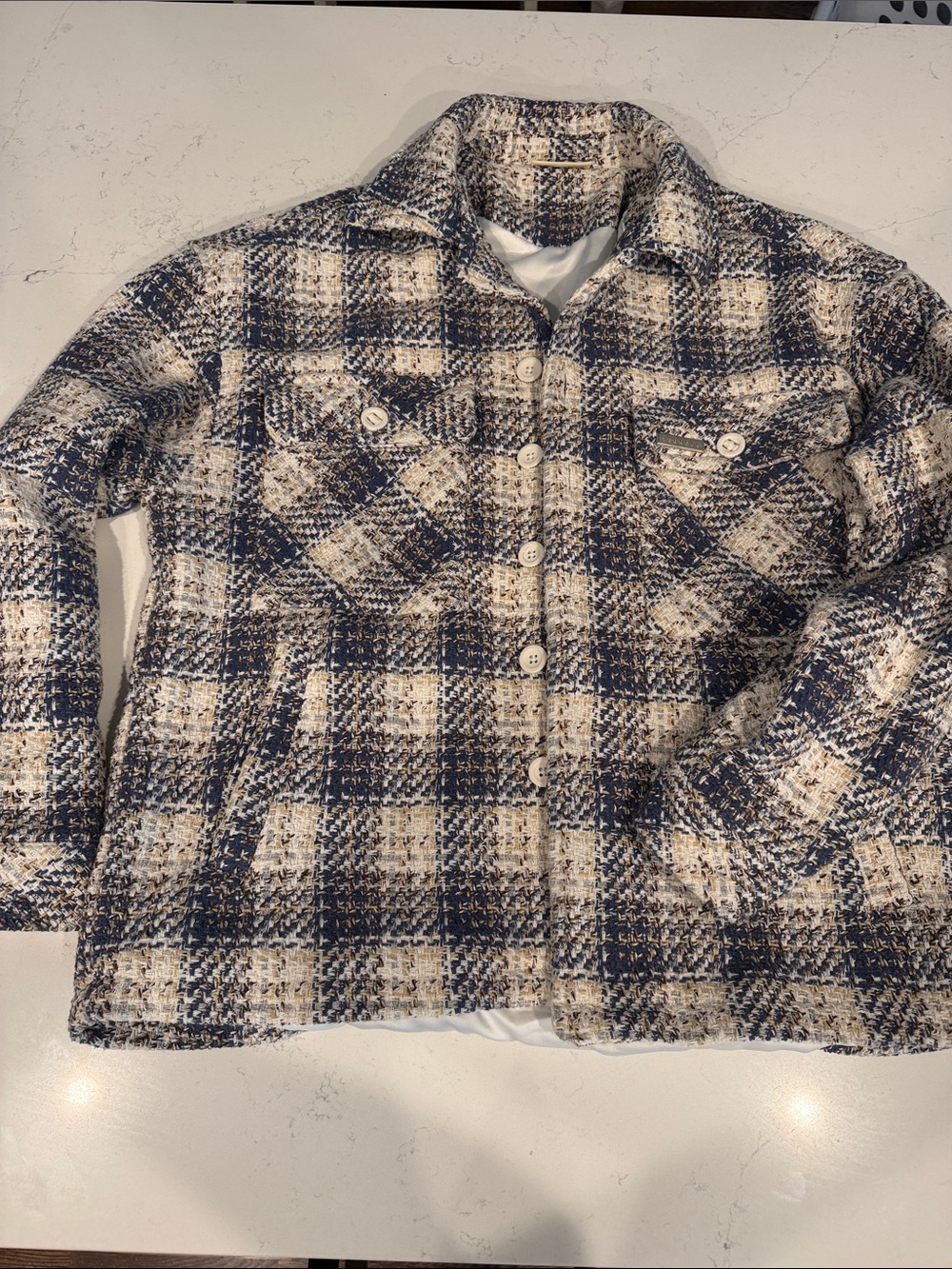YoungLA woven flannel shacket